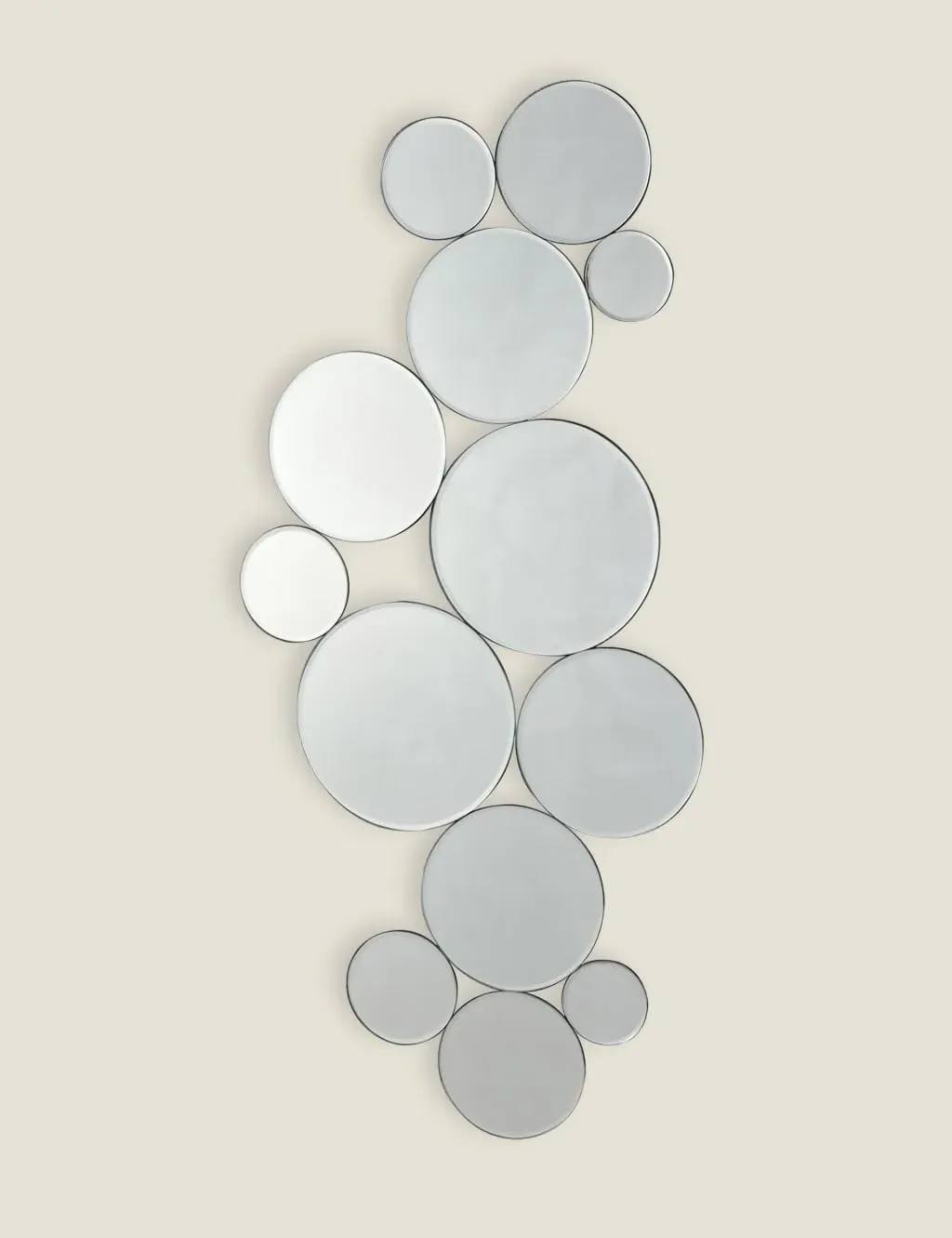Abstract Wall Mirror Set - Silver image