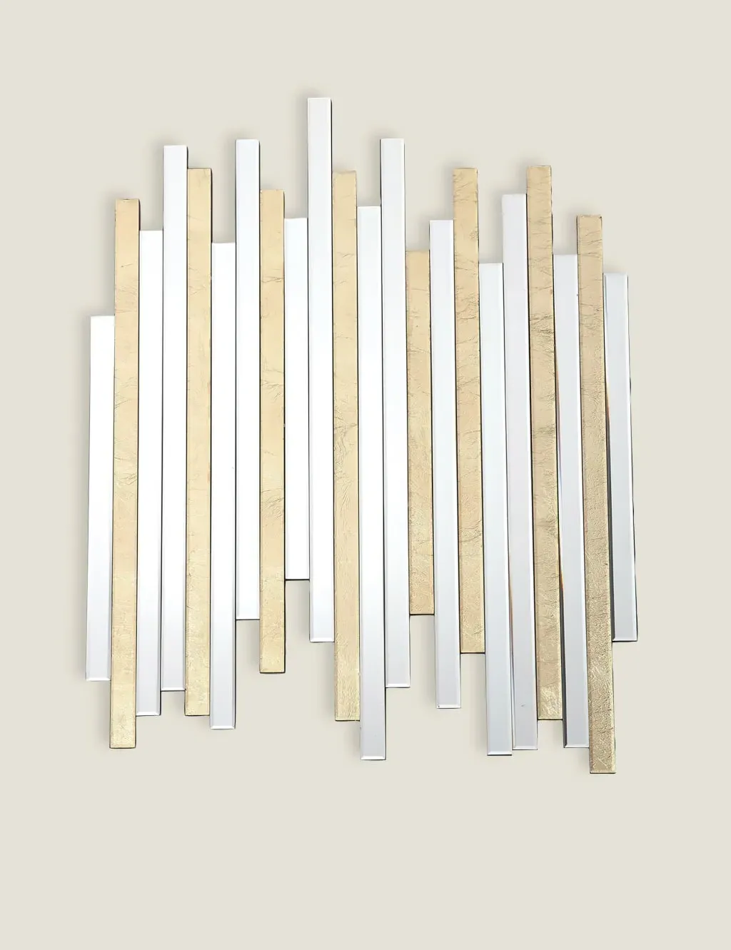 Rectangular Wall Mirror - Gold, Mirrored image