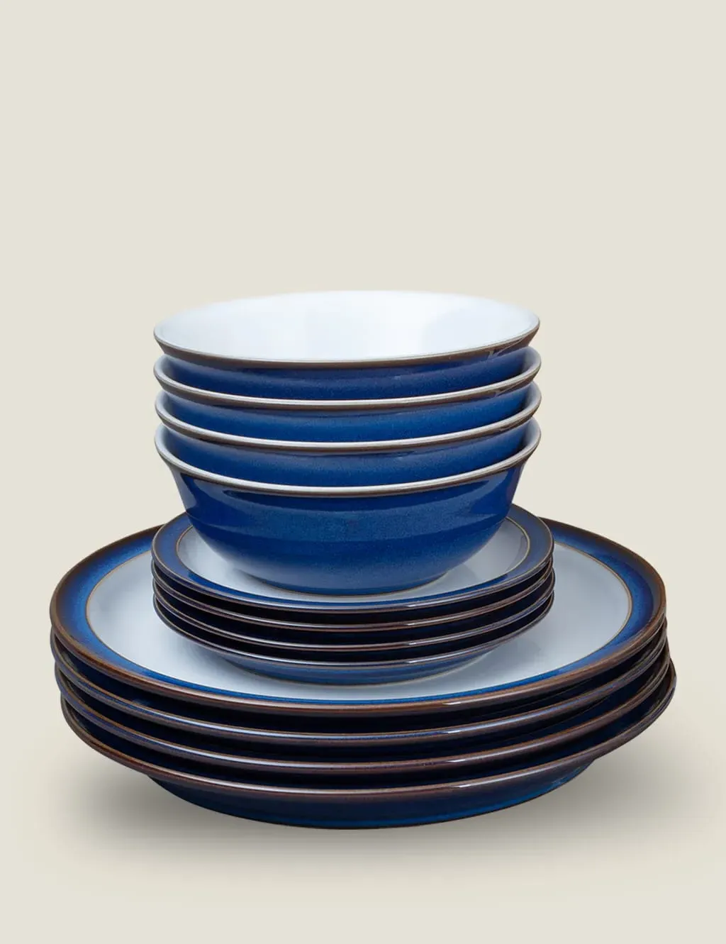 12-Piece Dinner Set - Blue Mix, Stoneware image