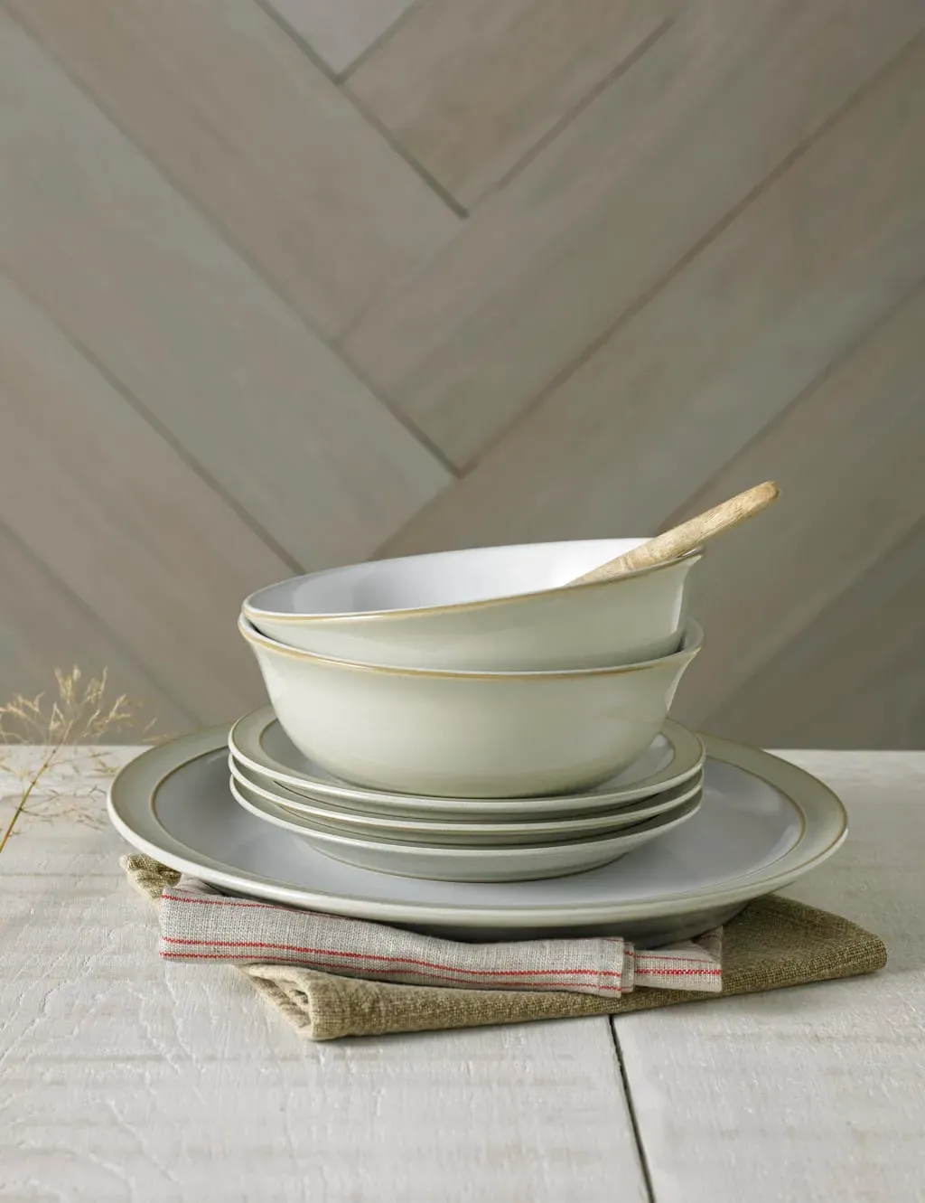 12-Piece Dinner Set - Cream, Stoneware image