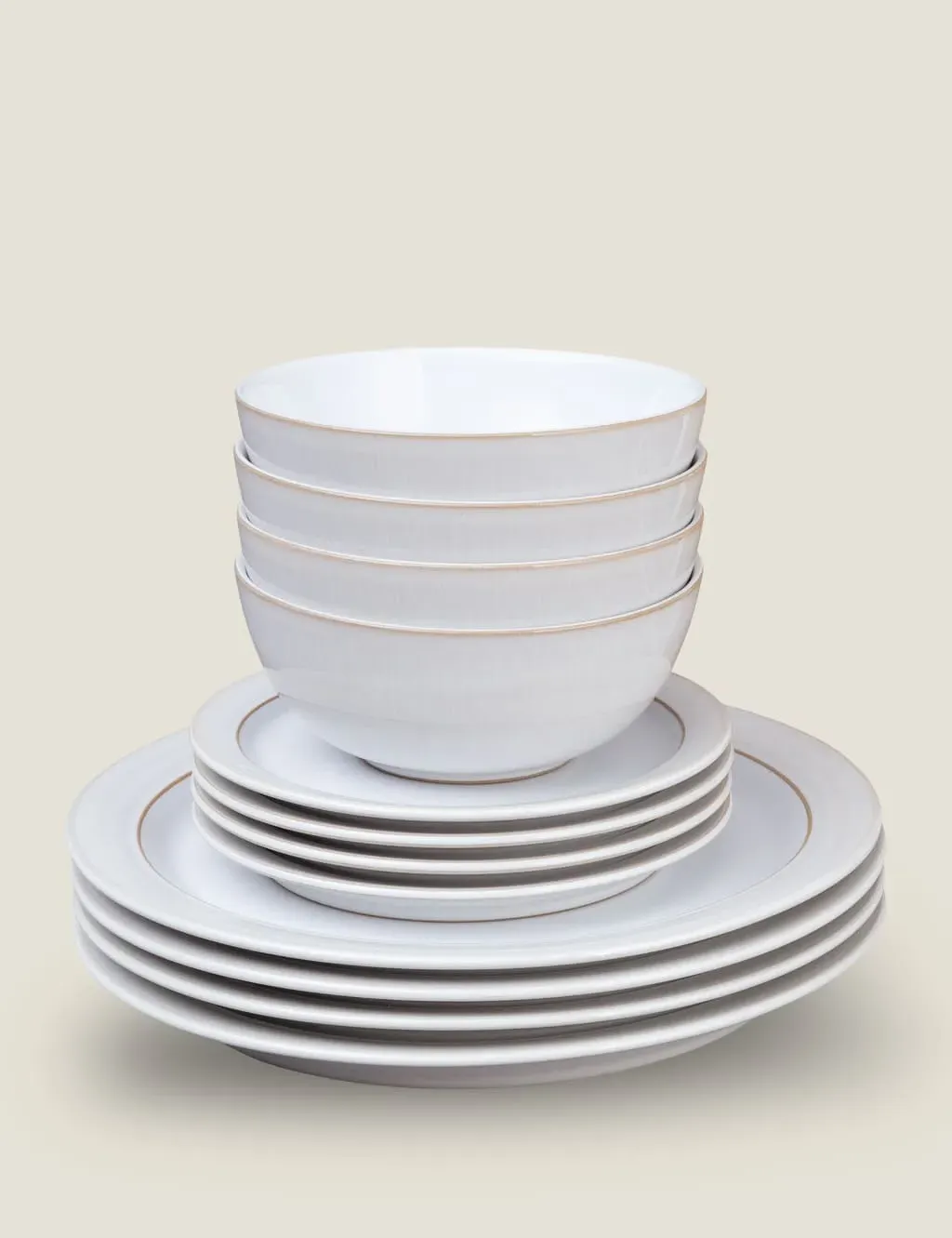 12-Piece Dinner Set - Natural, Stoneware image