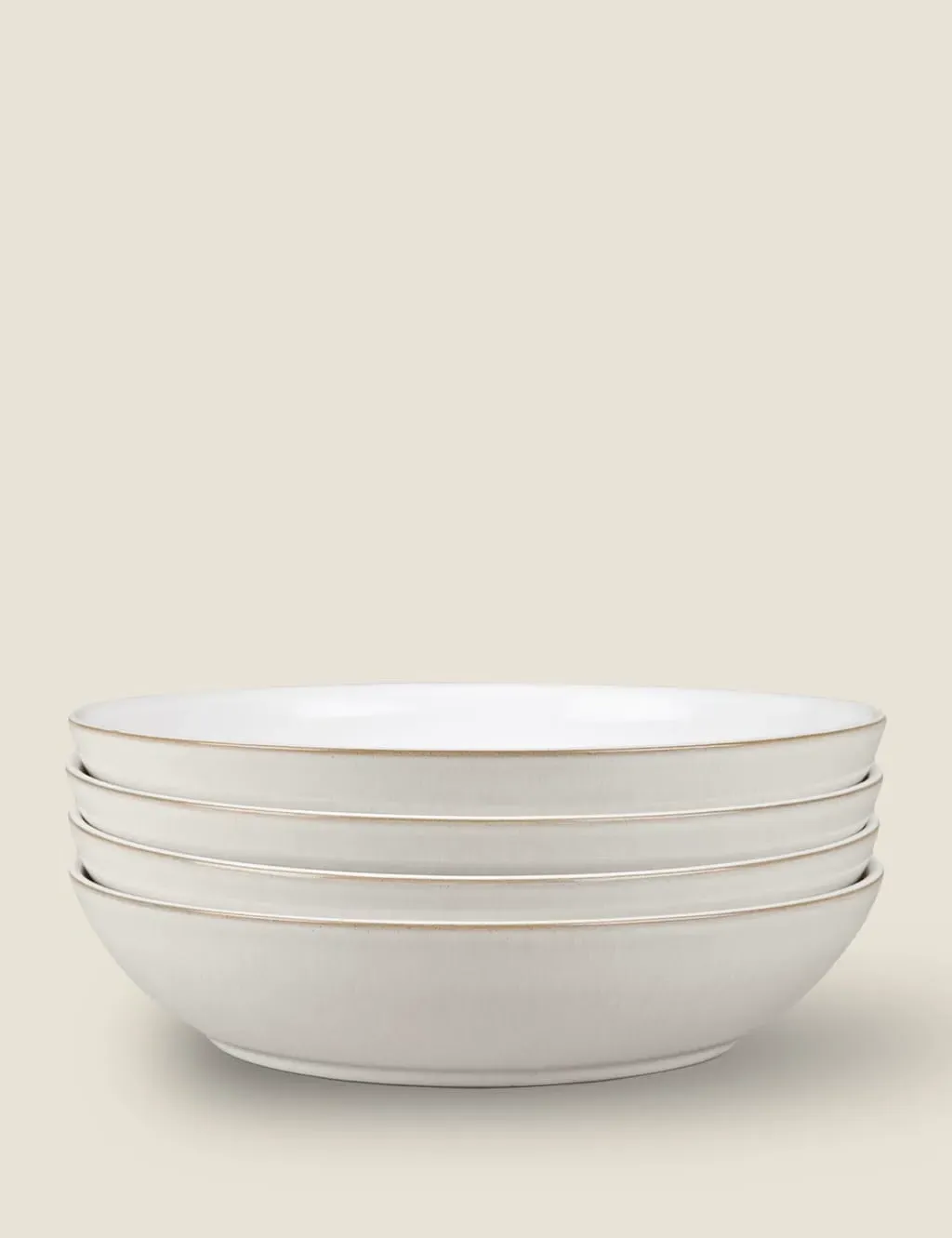 4-Piece Pasta Bowl Set - Natural, Stoneware image