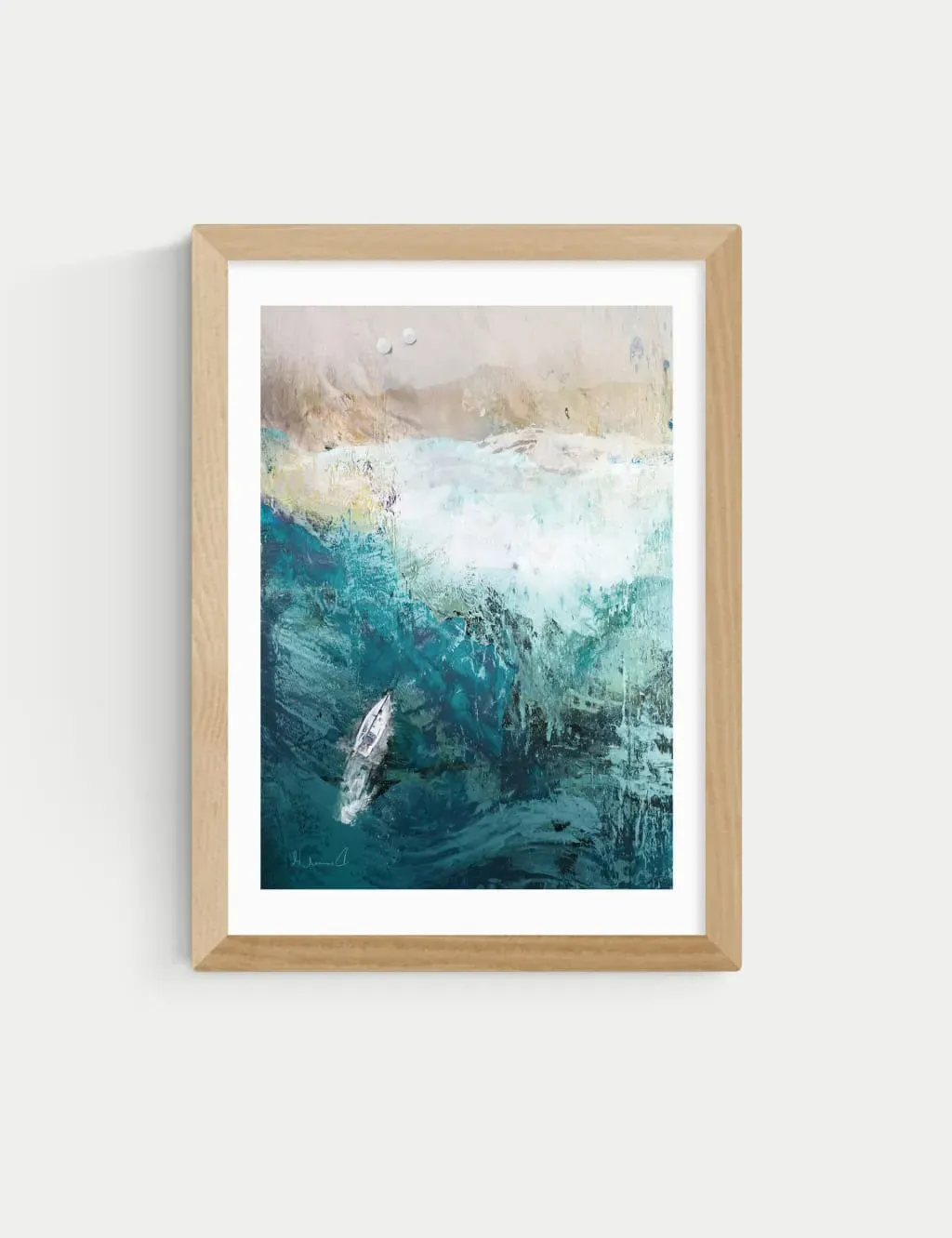 A1 Framed Art Azure Walk - Natural Frame