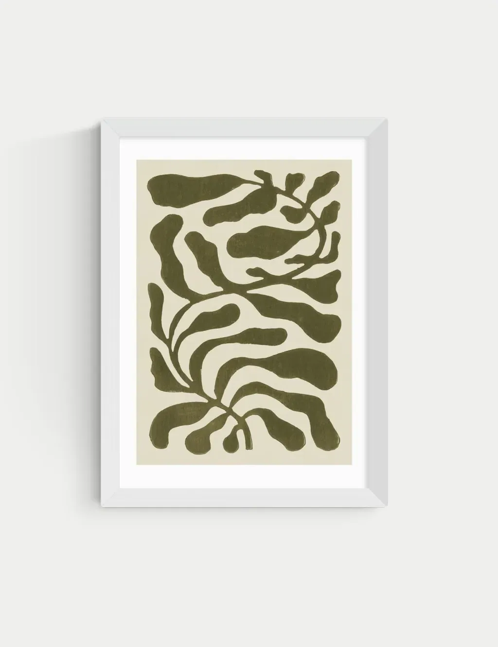 A1 Framed Art Botanical Print - White Frame