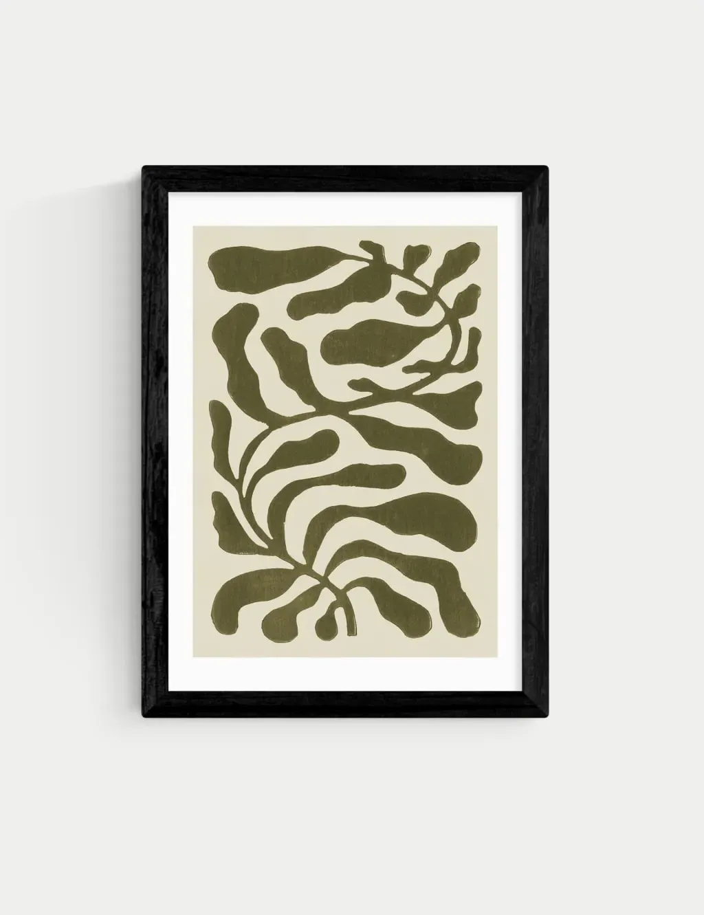 A2 Framed Art Botanical Print - Black Frame