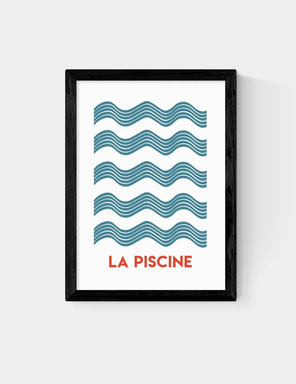A2 Framed Wall Art La Piscine - Black