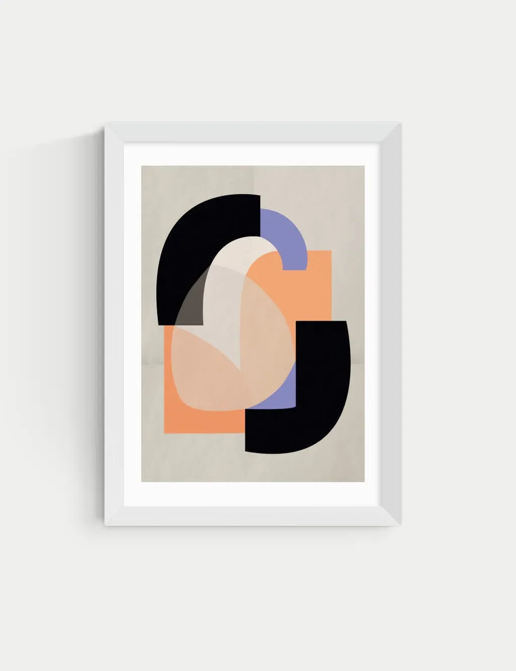A3 Framed Art Geometric Shapes - White Frame image