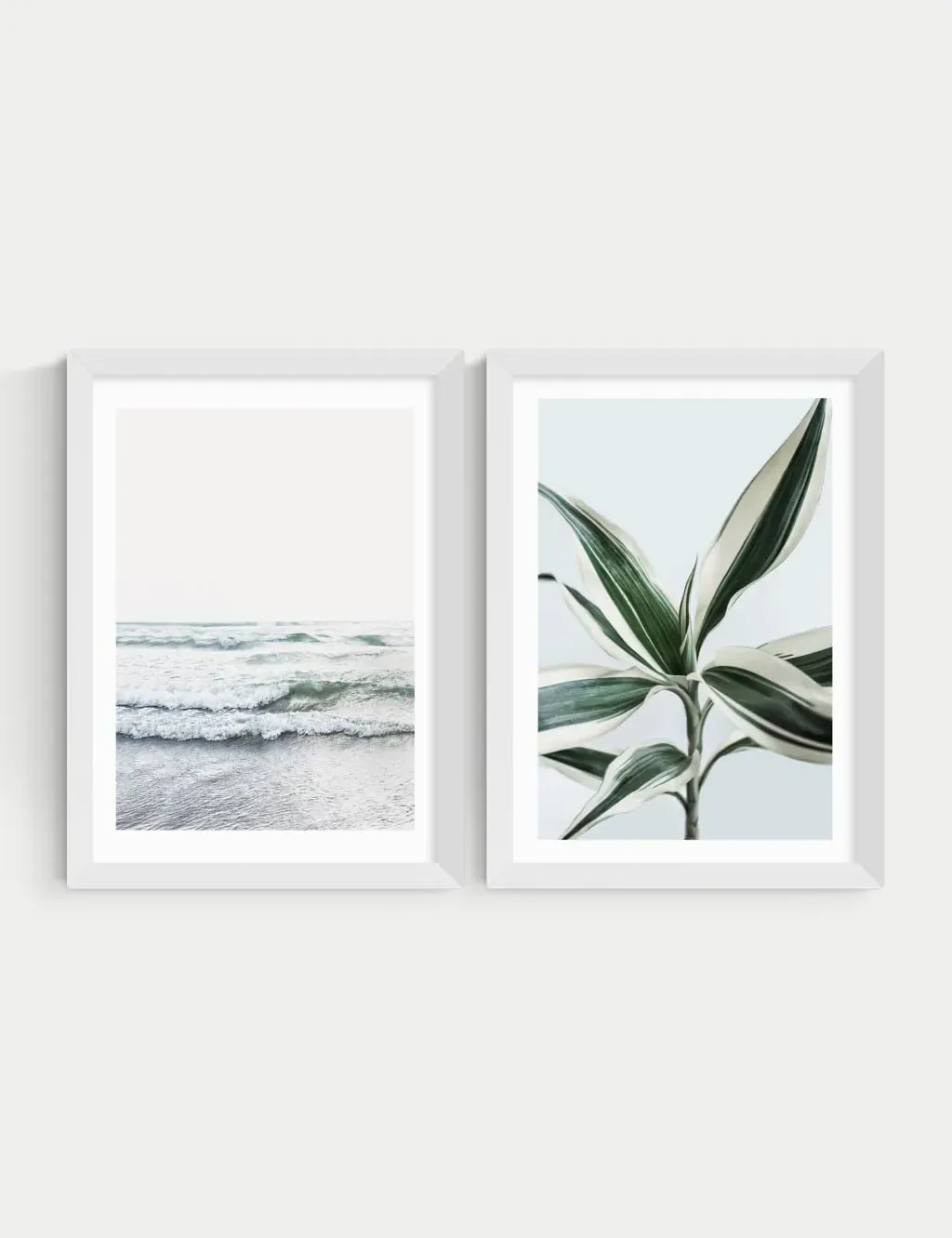 A3 Framed Art Twin Set - White, Natural image