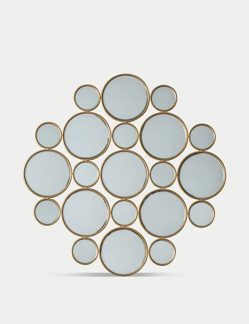 Circles Hanging Wall Mirror - Gold image