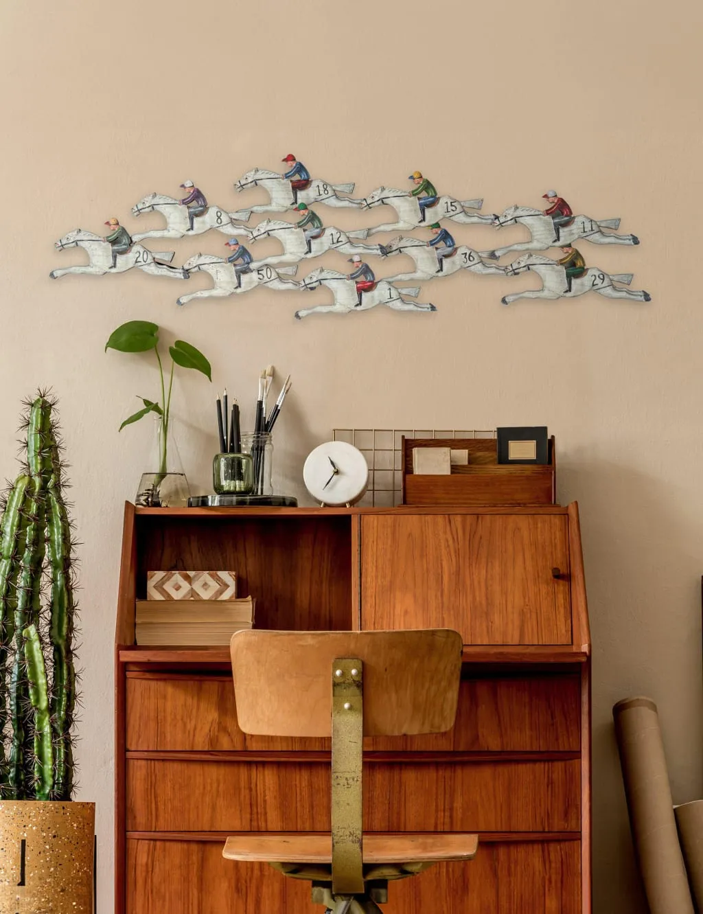 Extra-Large Horse Wall Art - Multi, 3D image