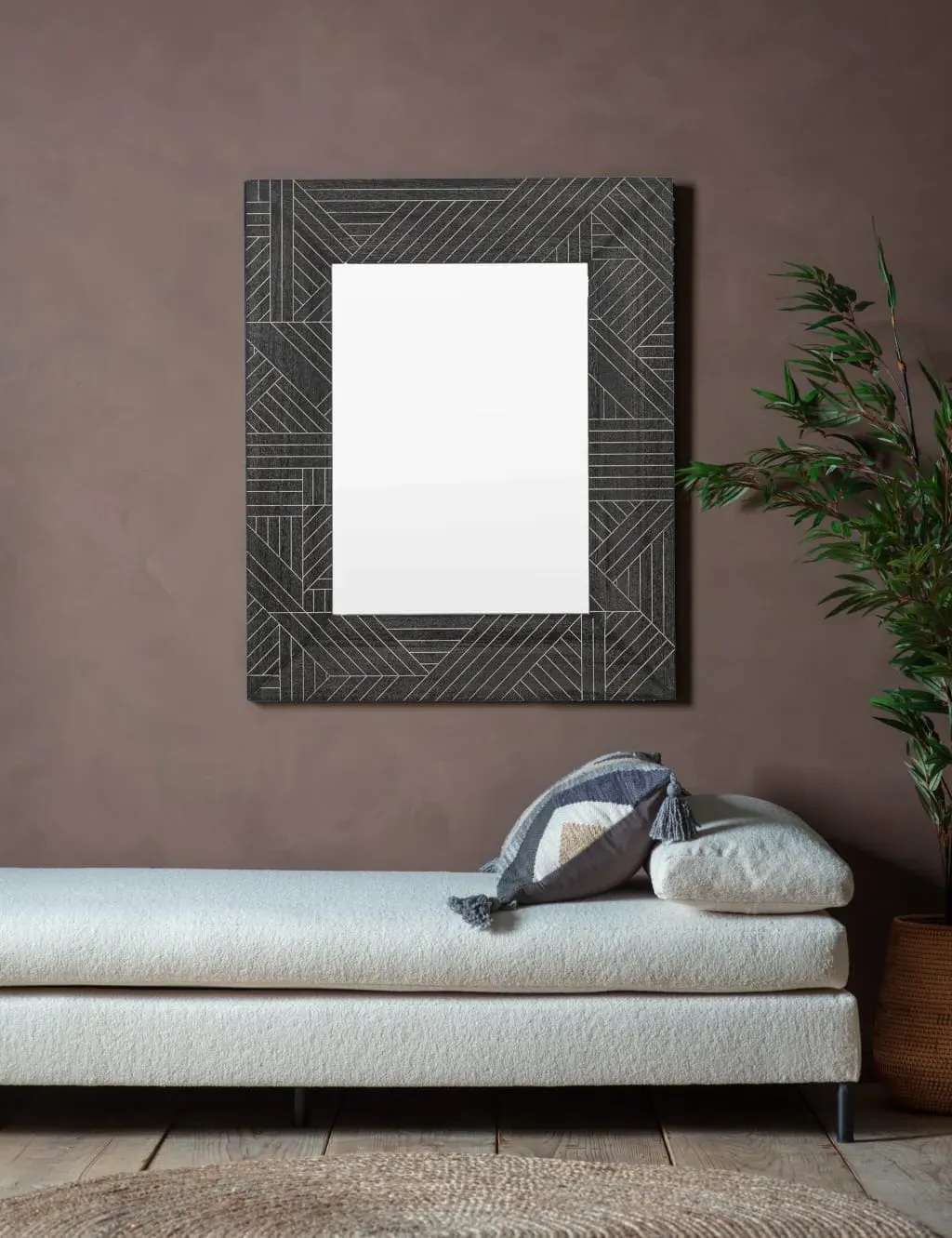 Extra Large Rectangular Wall Mirror - Black