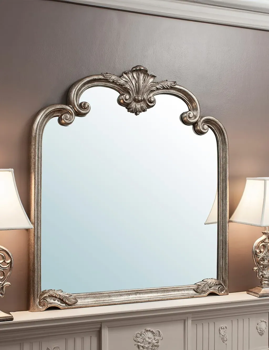 Extra Large Wall Mirror Decorative - Silver
