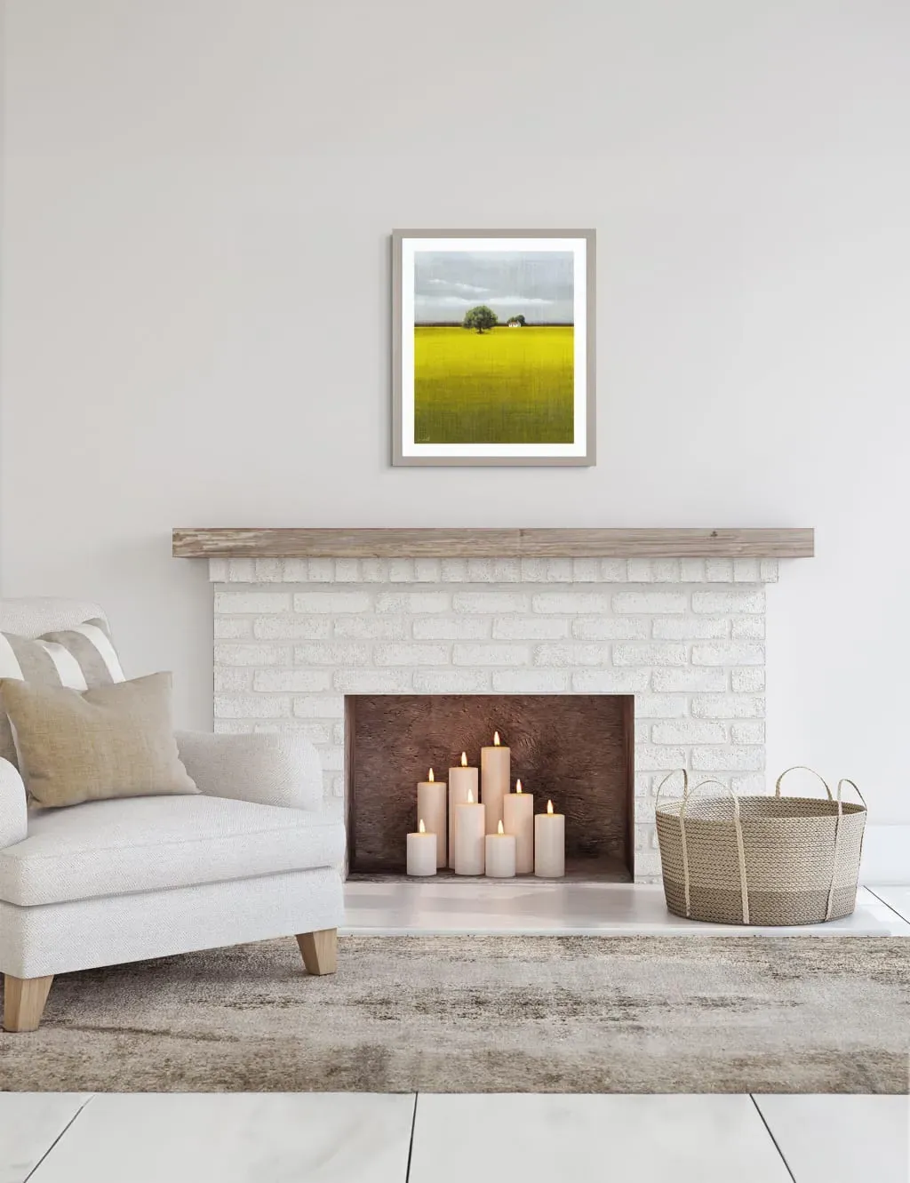 Rectangle Framed Art Morning Warmth - Multi