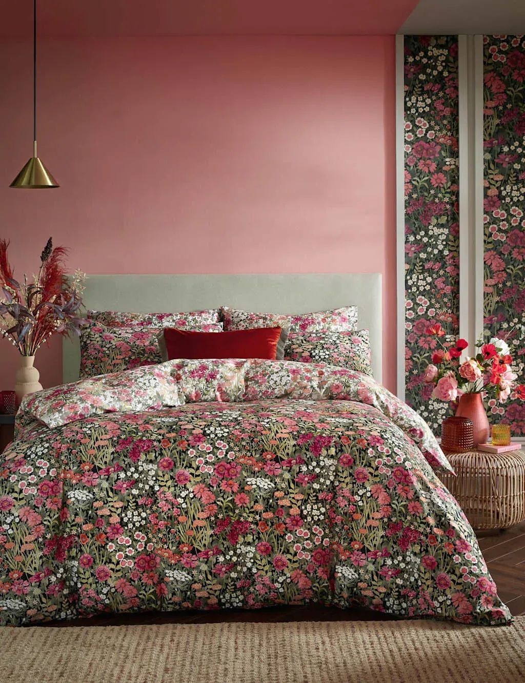 King Size Bedding Set Reversible - Multi, Cotton