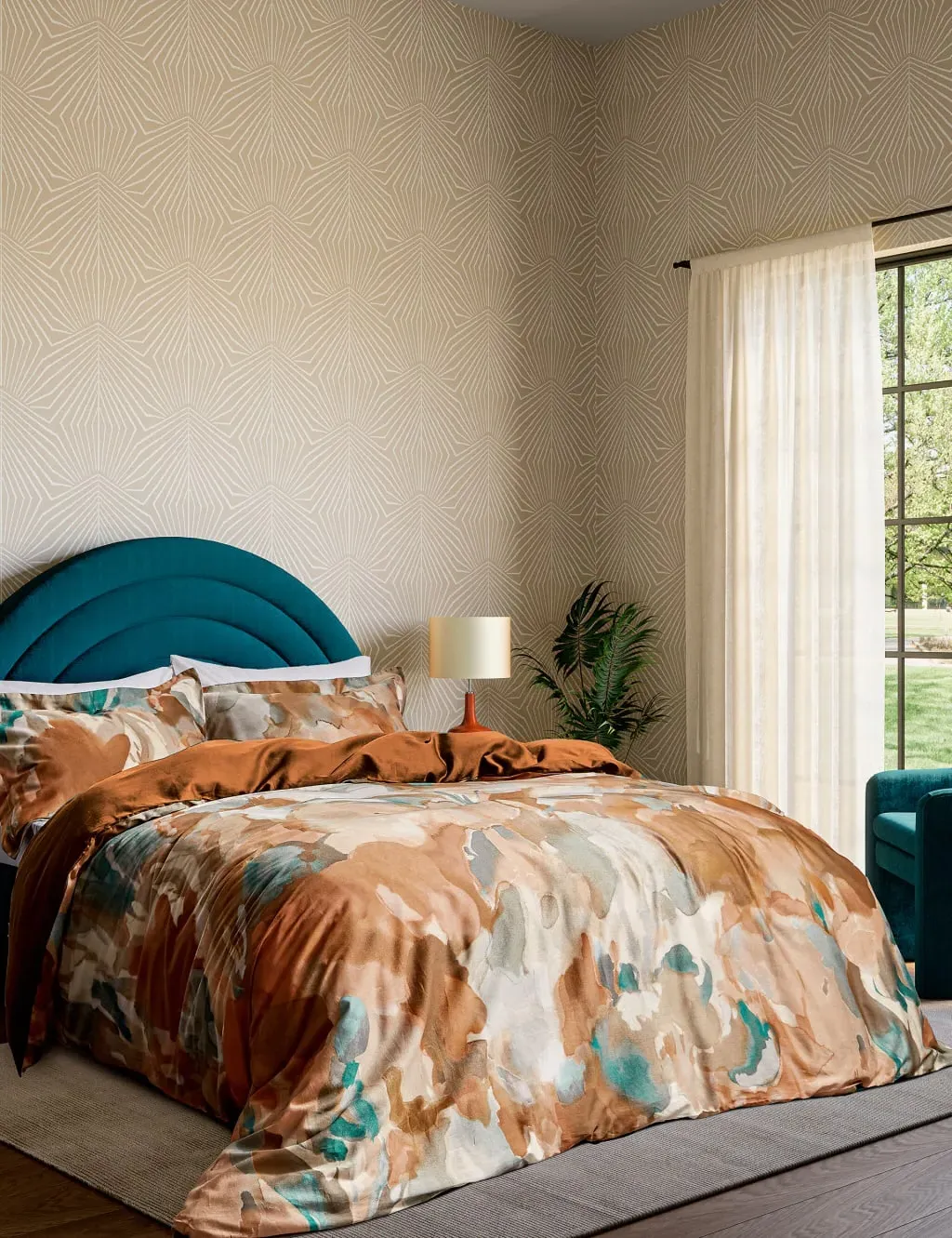 Double Bedding Set - Orange Mix, Cotton image