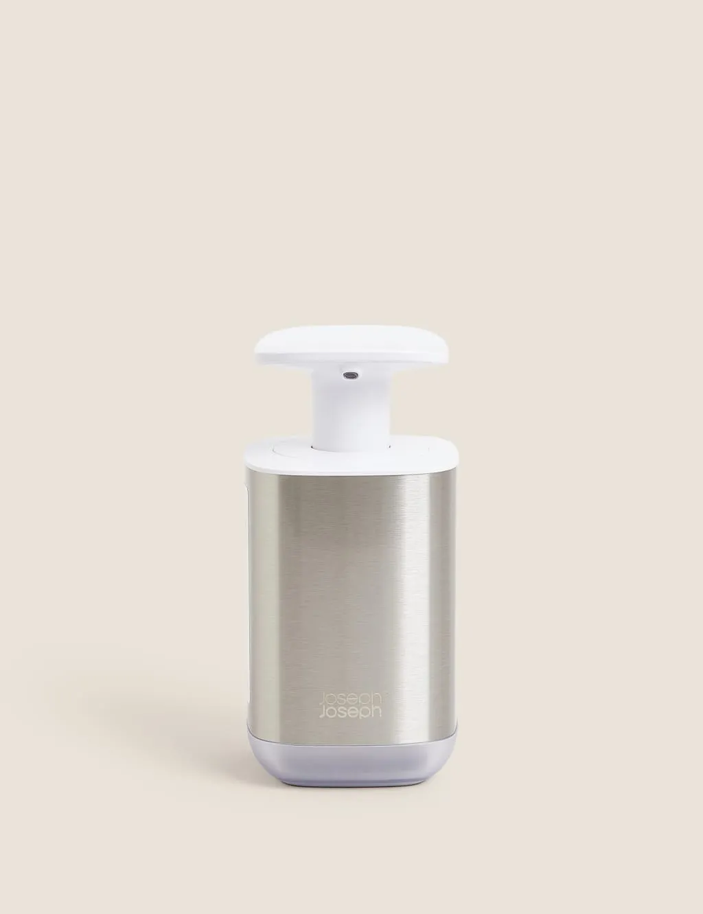 Steel Soap Dispenser with Pump - White image