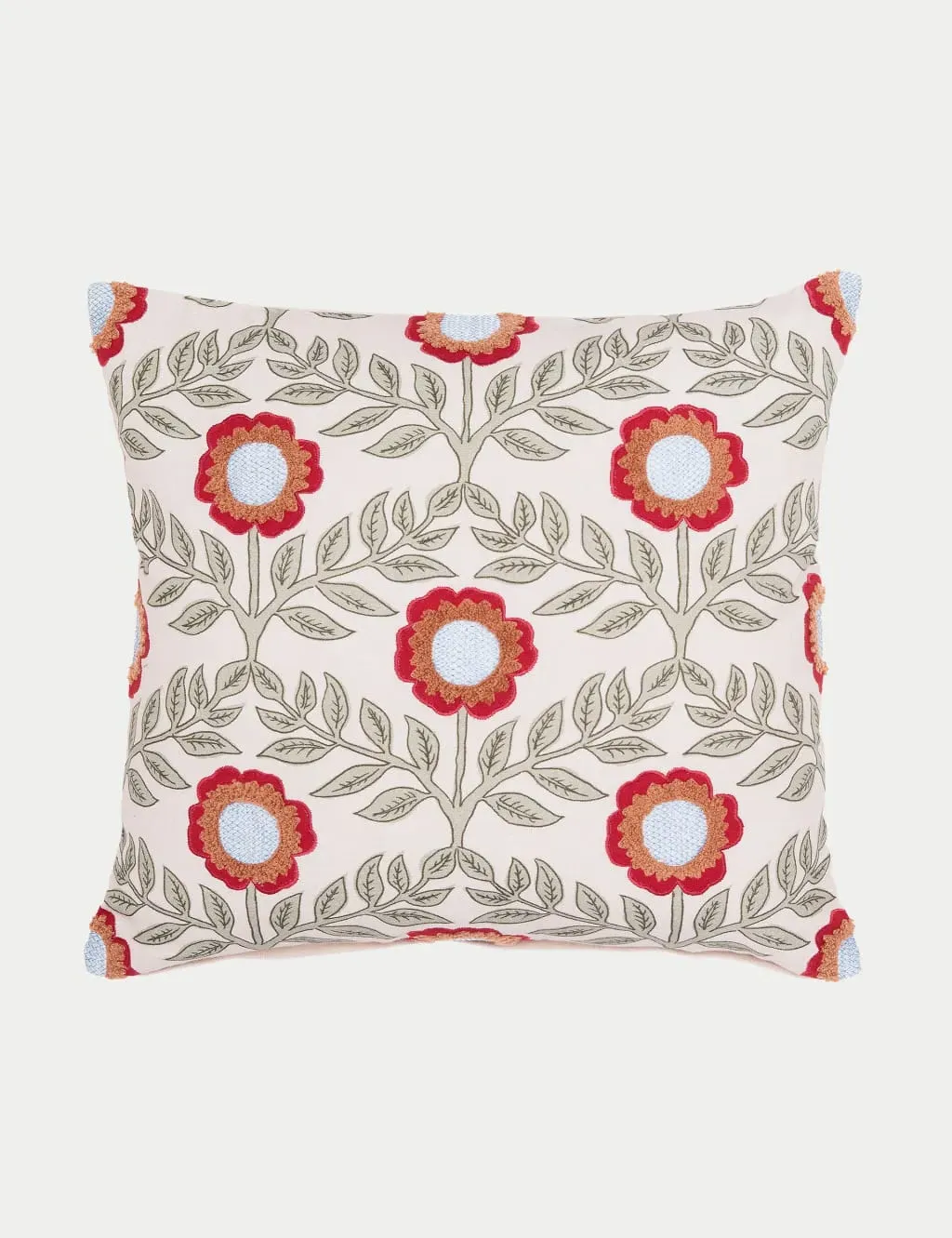 Floral Trellis Cushion - Multi, Cotton image