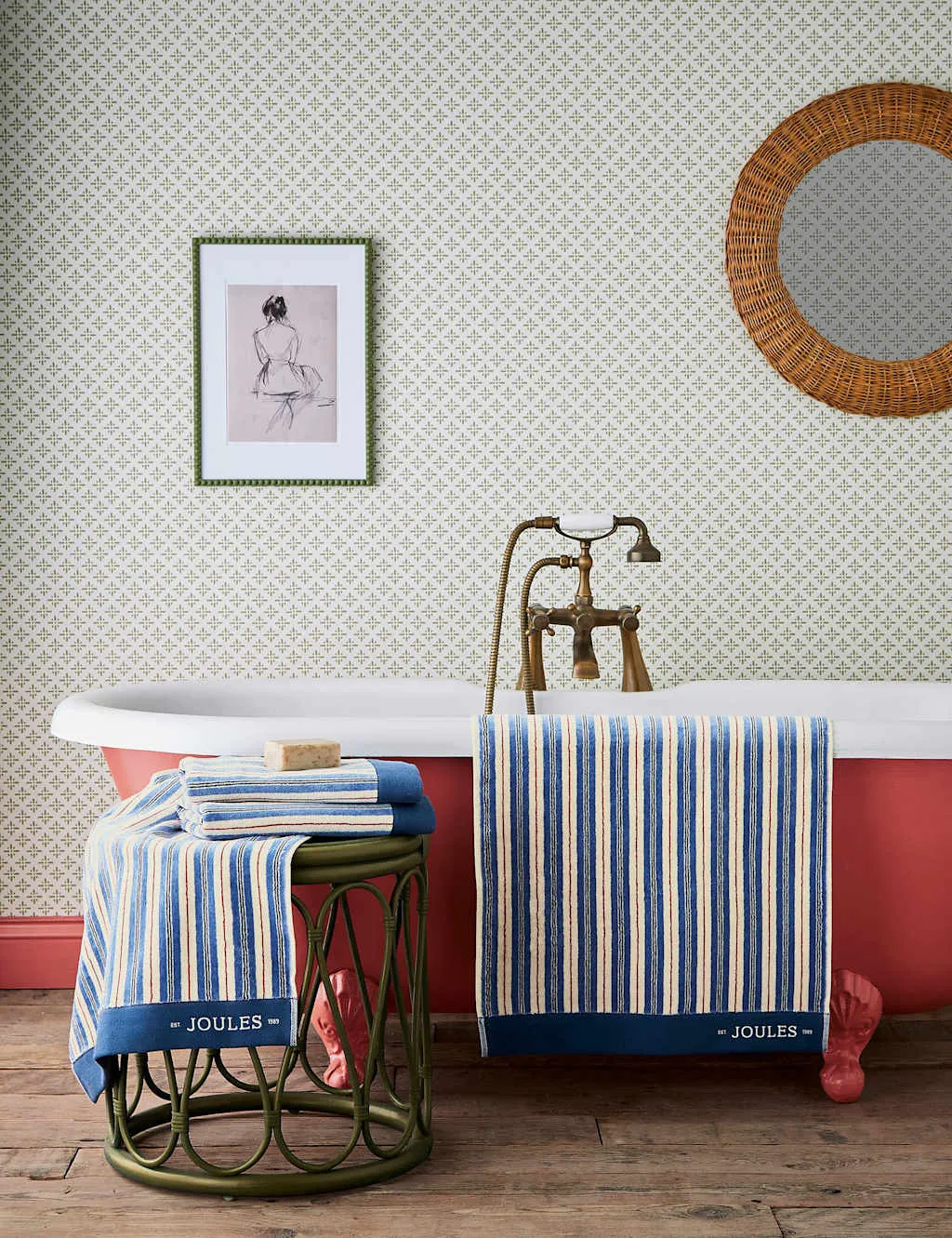 Hand Towel Stripe Design - Blue Mix image