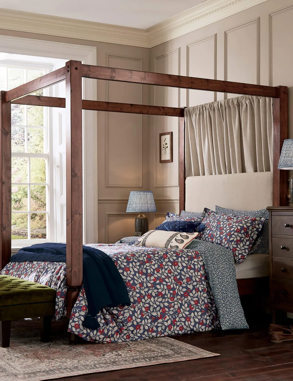 King Size Bedding Set Floral - Multi, Cotton