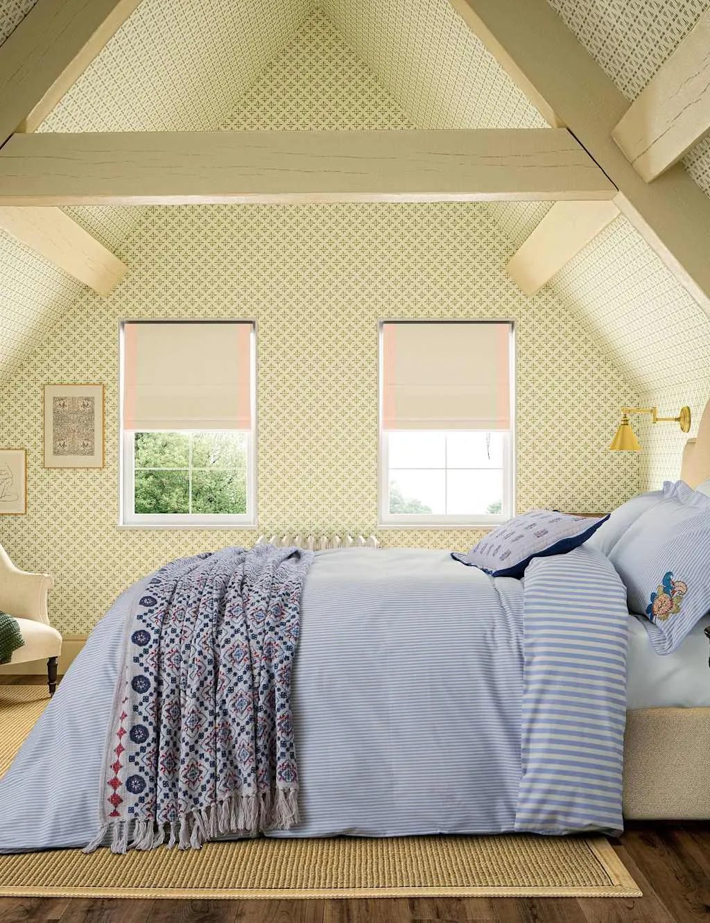 Single Striped Bedding Set - Blue Mix image