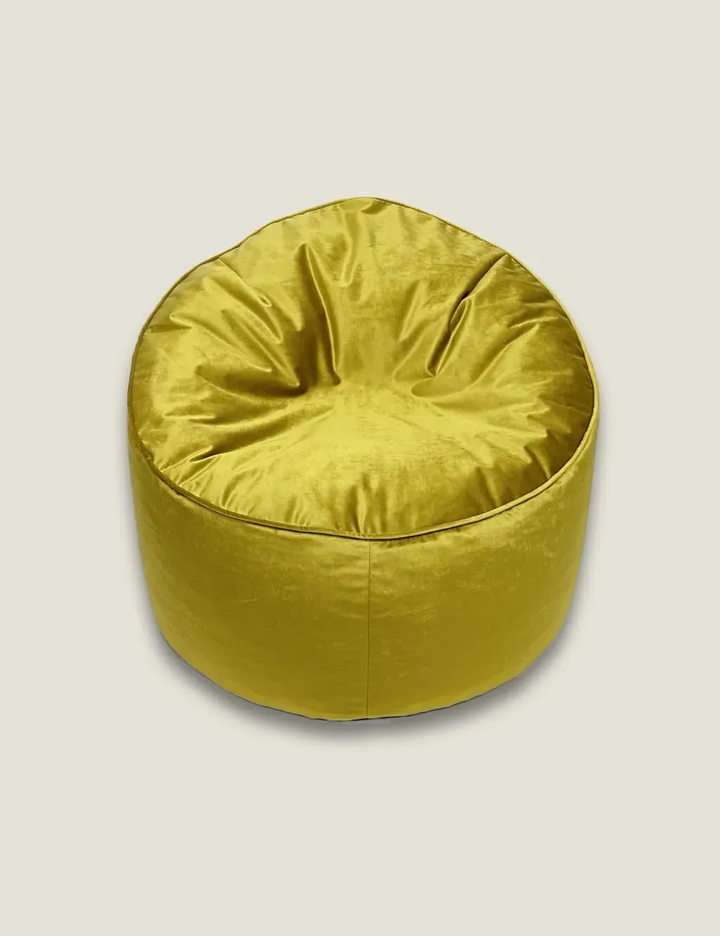 Beanbag Chair with Piped Edges - Gold, Velvet image