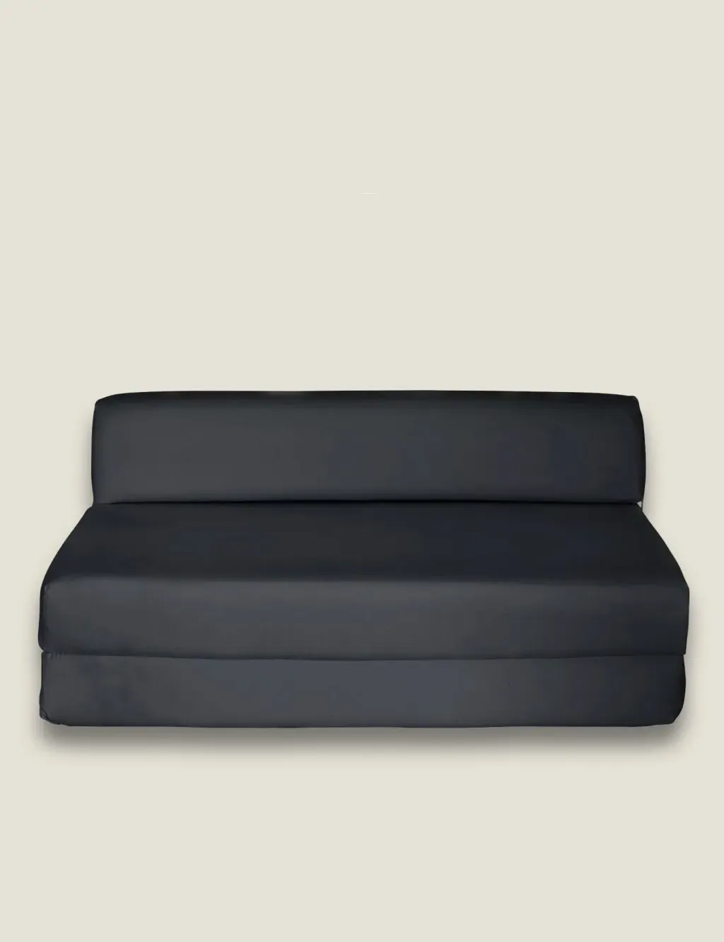 Double Chair Bed with Flip Design - Black, Foam image