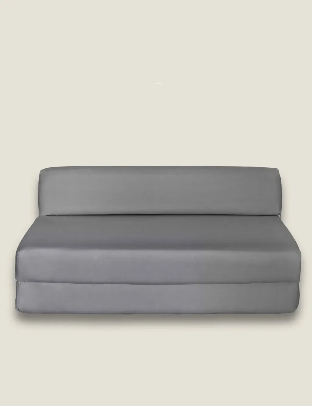 Double Chair Bed with Flip Design - Grey, Foam