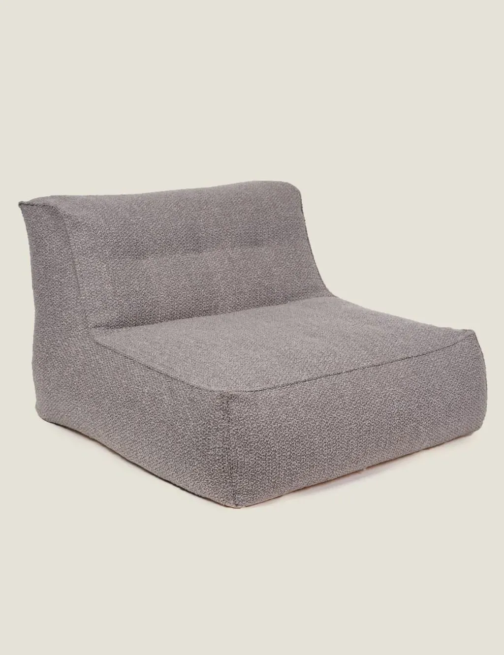 Large Beanbag Chair - Grey, Boucle Fabric image