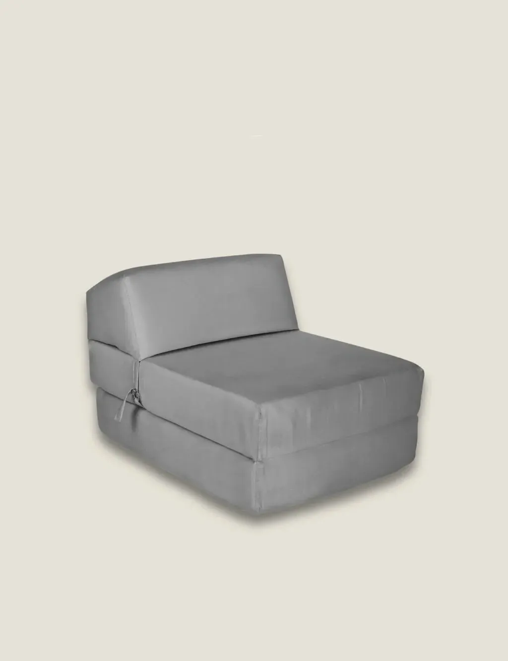 Single Chair Bed with Flip Design - Grey, Foam image