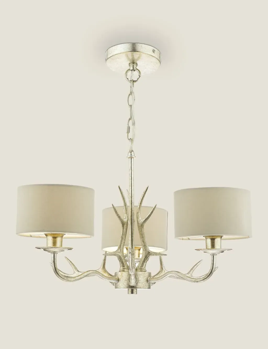 3-Arm Pendant Light Candelabra - Cream, Resin image