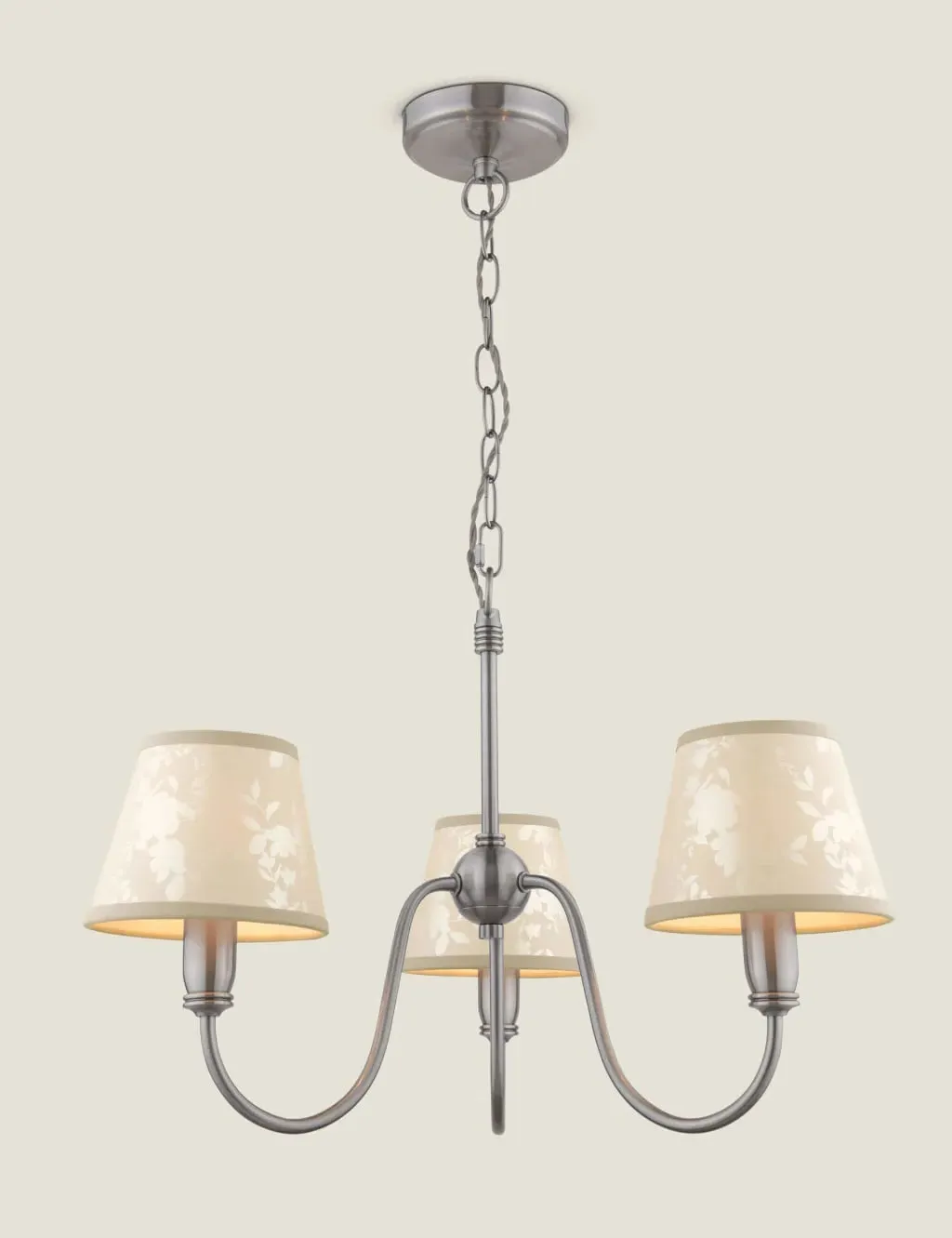 3-Light Pendant Light with Chain - Silver Grey image
