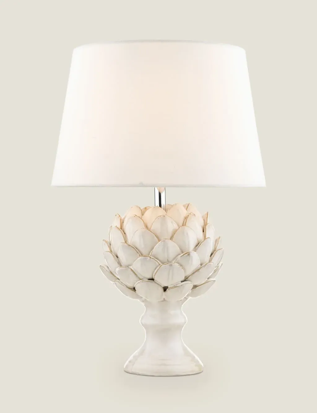 Artichoke Table Lamp - Silver, Ceramic image