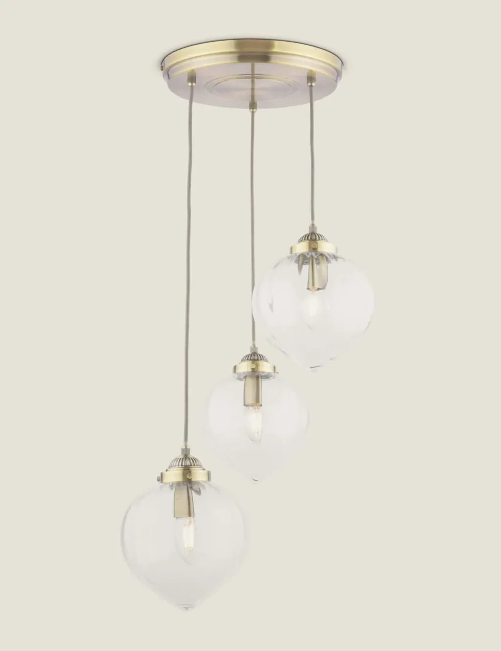 Multi-Light Cluster Pendant - Antique Brass