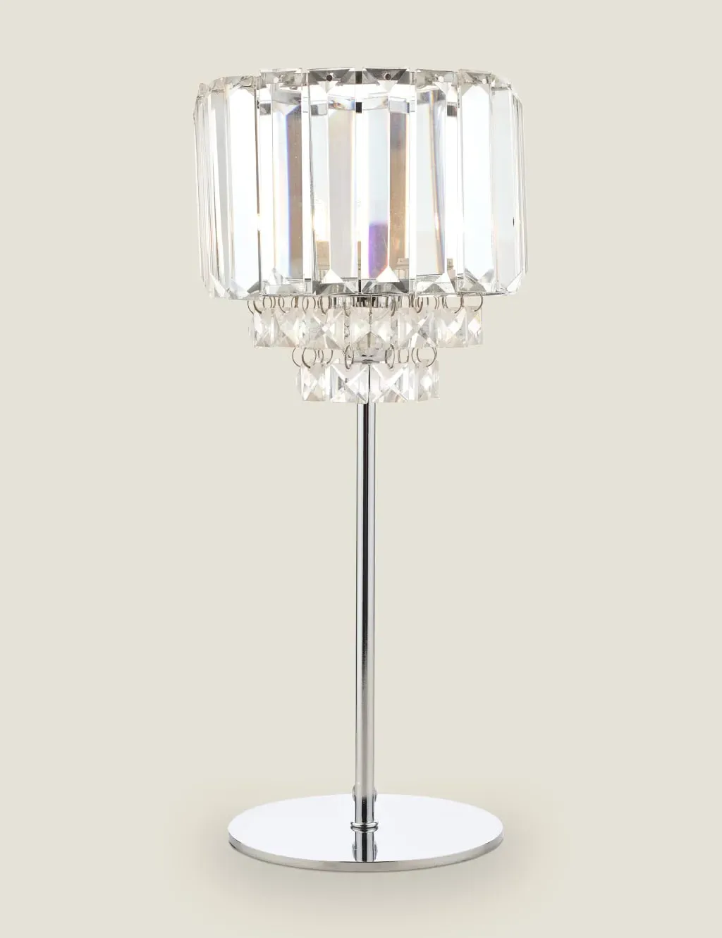 Vienna Crystal Table Lamp - Silver, Metal image