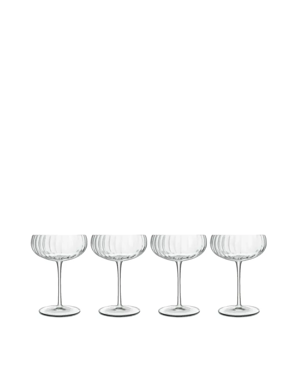 Set of 4 Champagne Saucers - Clear Glass image