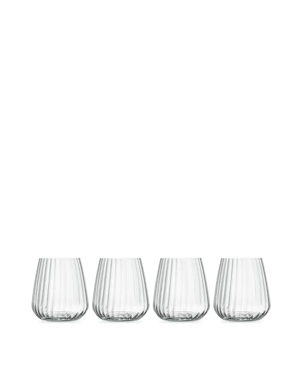 Set of 4 Tumblers with Fluted Texture - Glass image