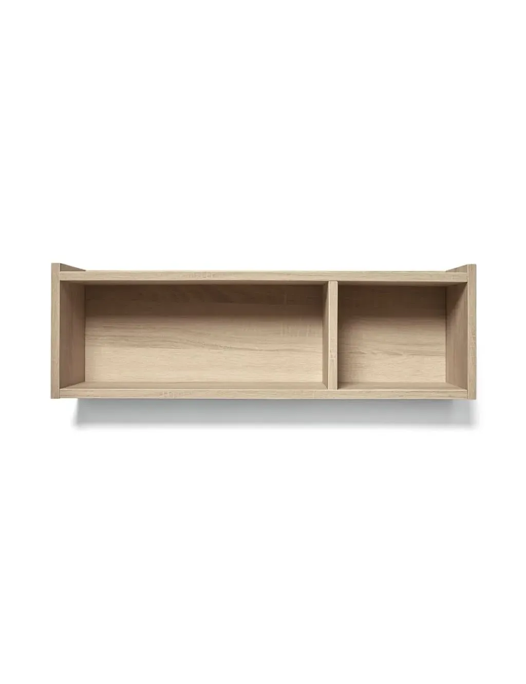 2-Compartment Wall Shelf - Brown, Wood image