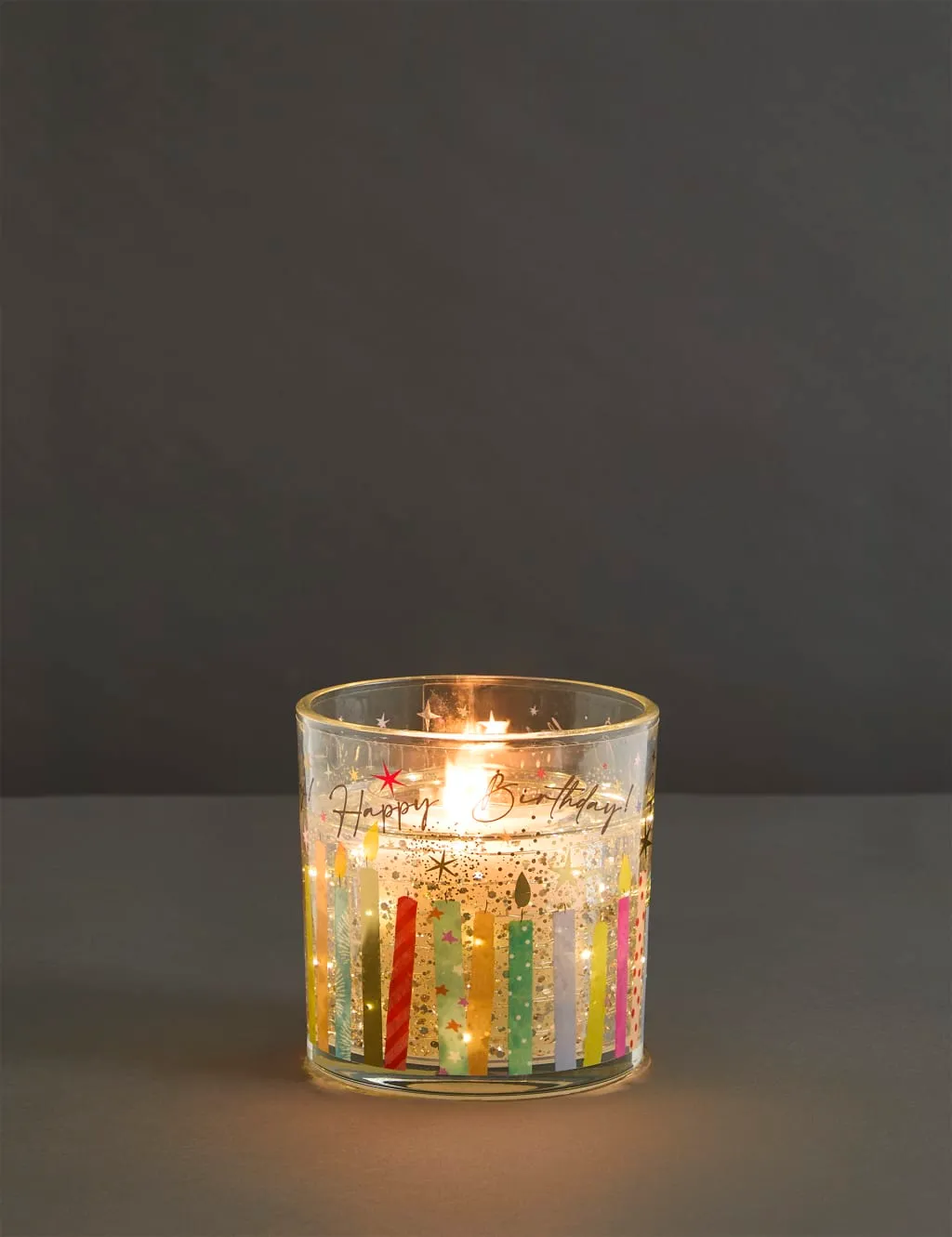 Birthday Light Up Candle - Multi, Glass image