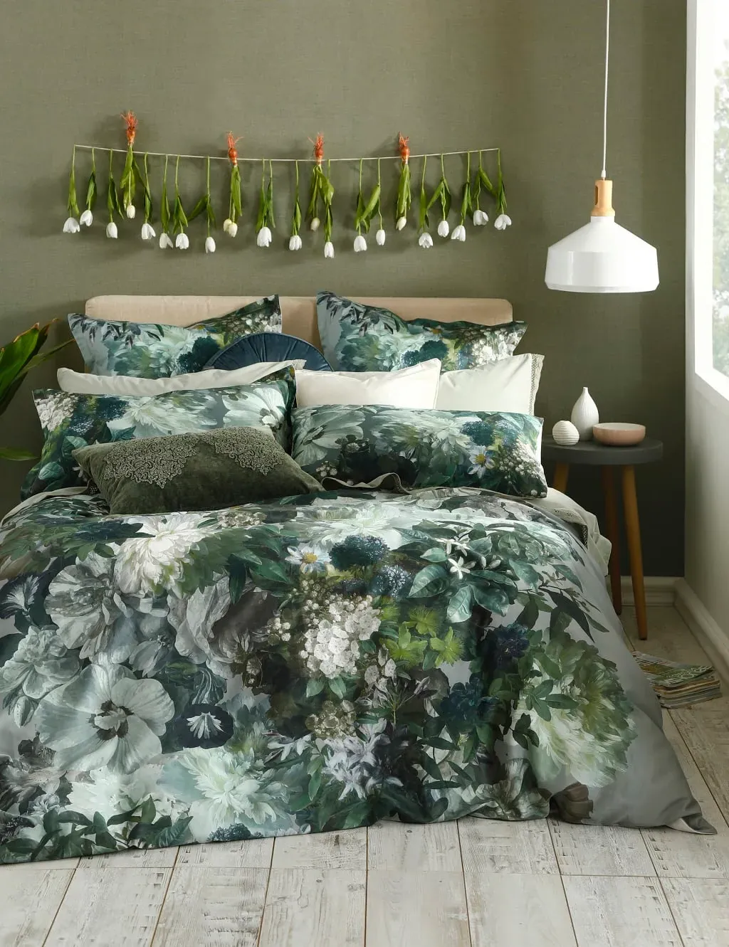 6FT Bedding Set Botanical Print - Multi, Cotton image