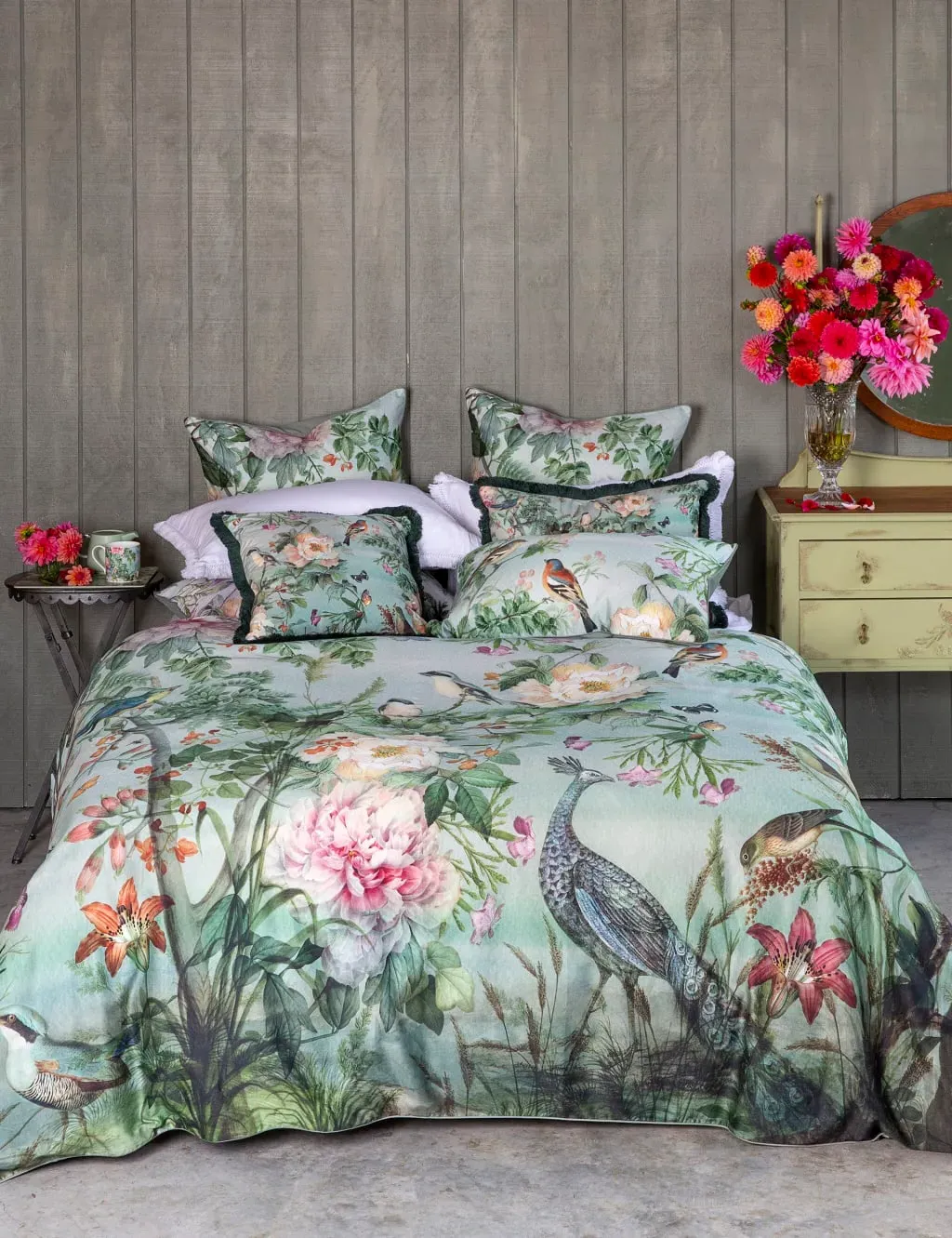 6FT Bedding Set Chinoiserie Print - Multi, Cotton image