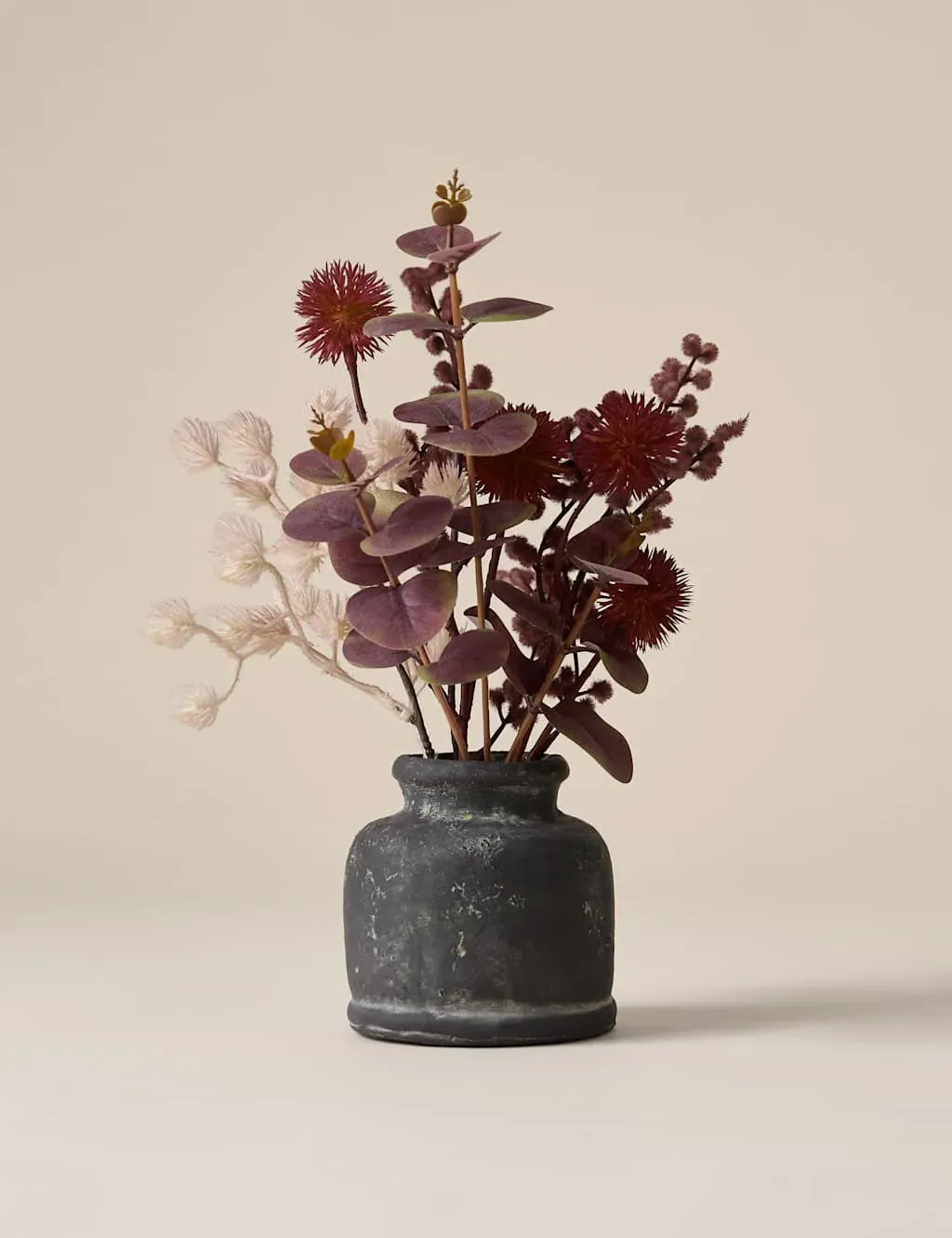 Artificial Dried Arrangement - Charcoal, Cement image
