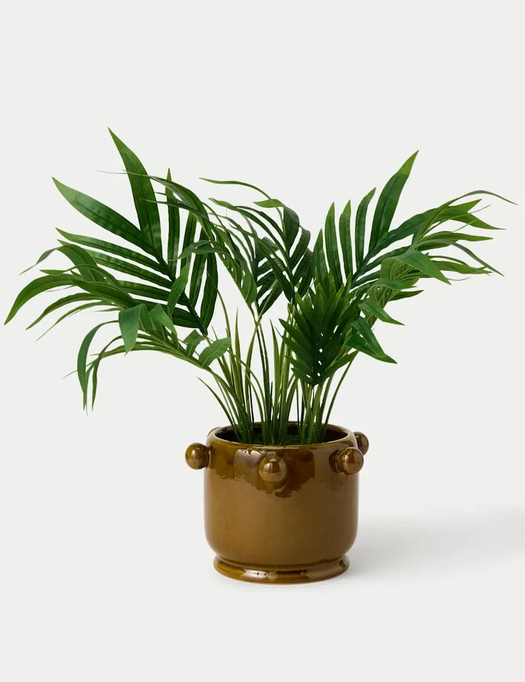 Artificial Palm Plant in Ceramic Pot - Ochre image