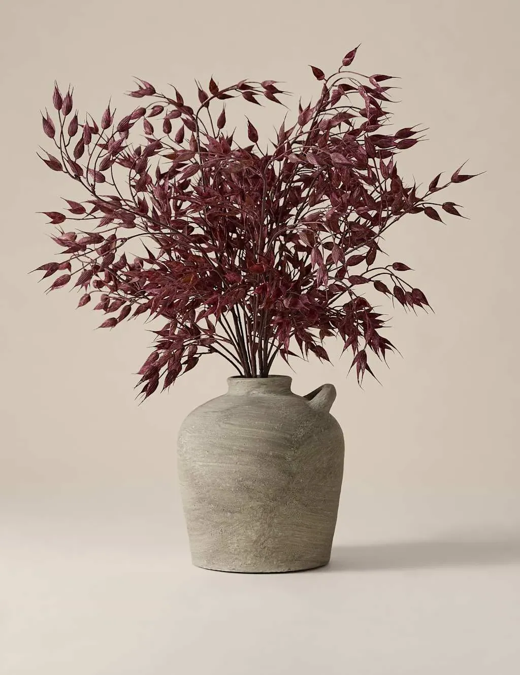 Artificial Ruscus Arrangement - Grey, Resin