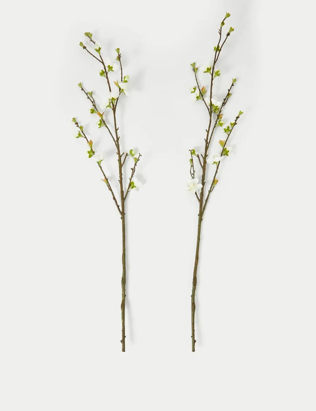 Set of 2 Artificial Blossom Stems - White image