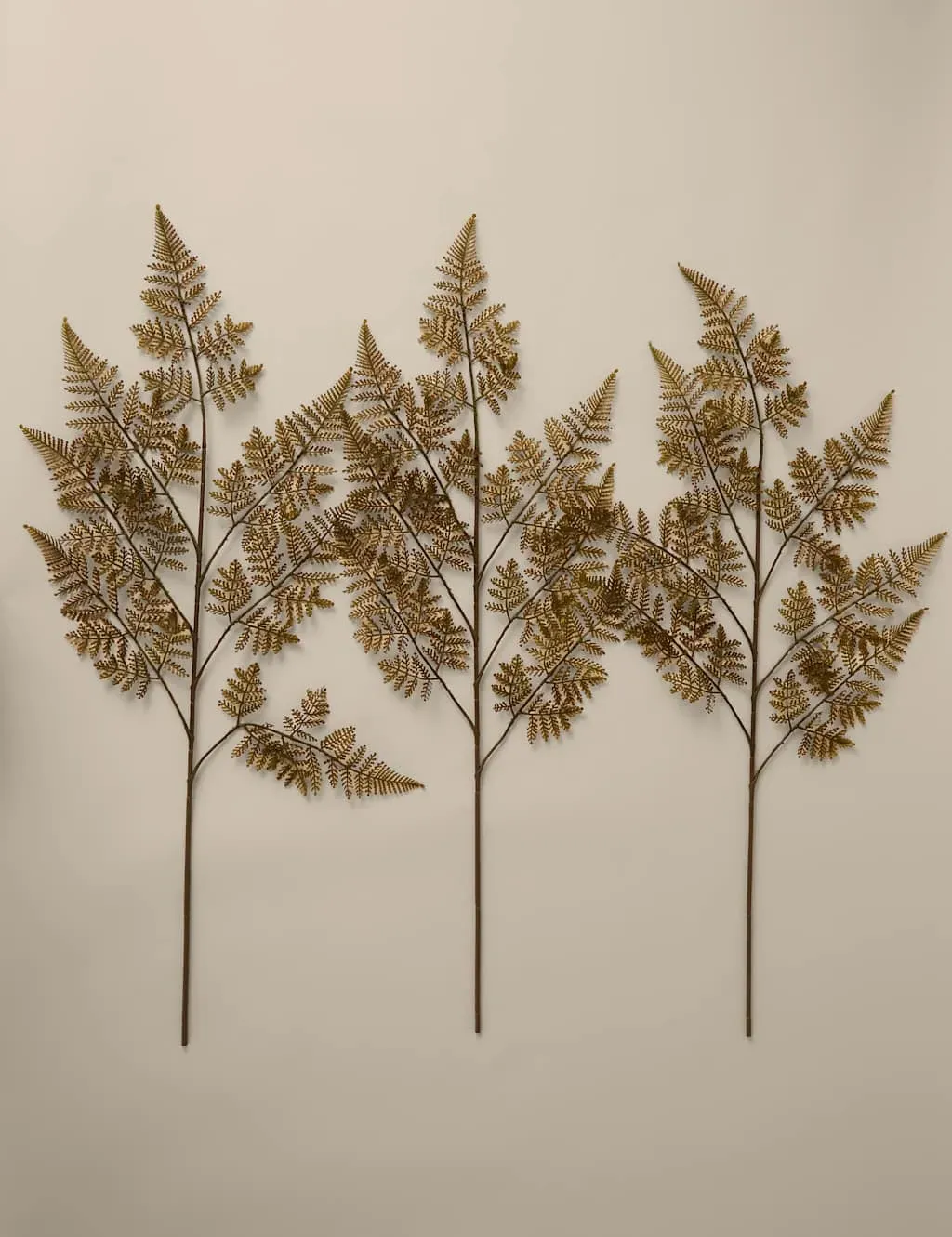 Set of 3 Artificial Fern Stems - Green