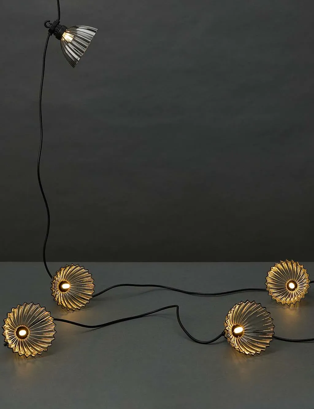 10-Light Solar String Lights - Grey, LED image