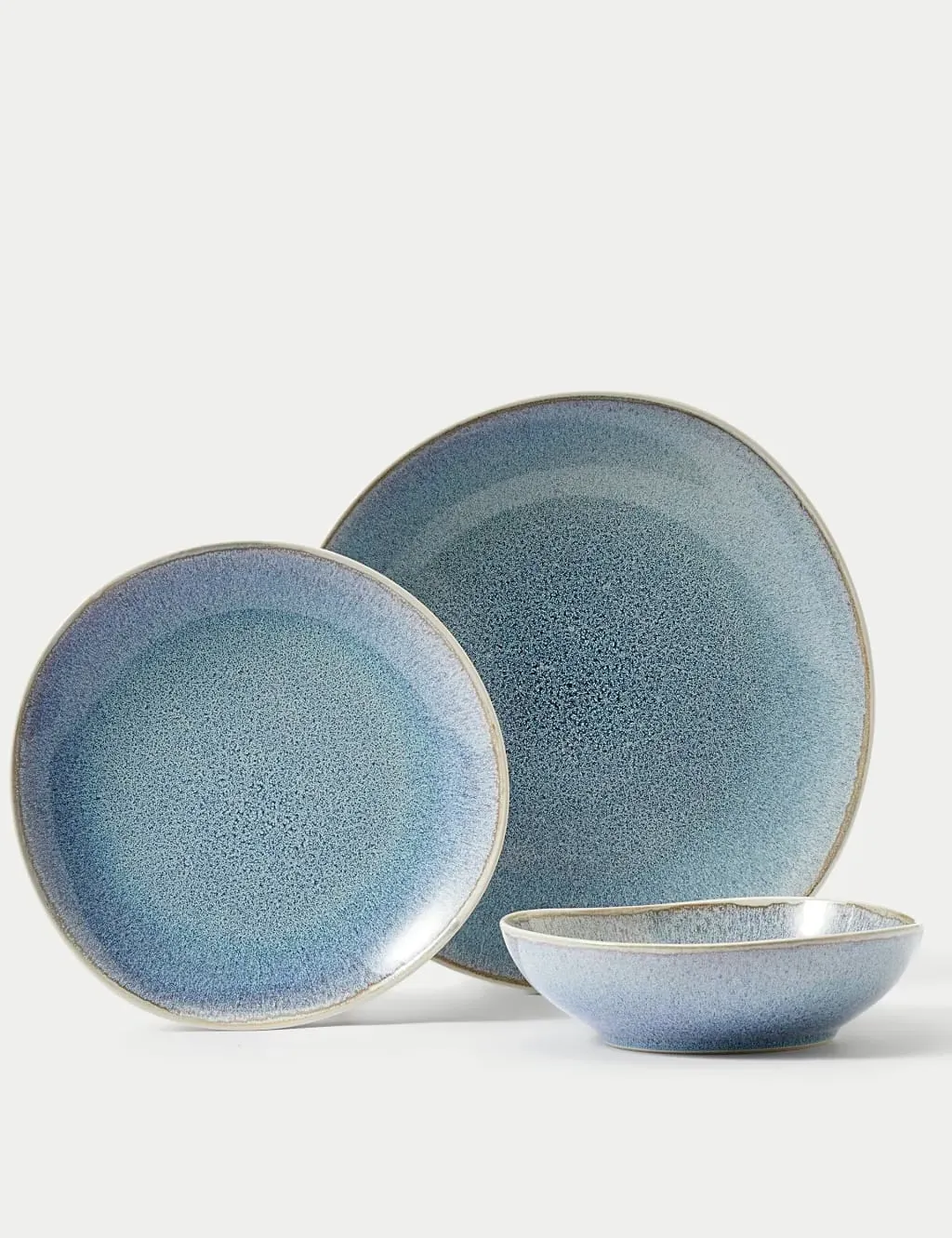 12-Piece Dinner Set - Blue, Stoneware image