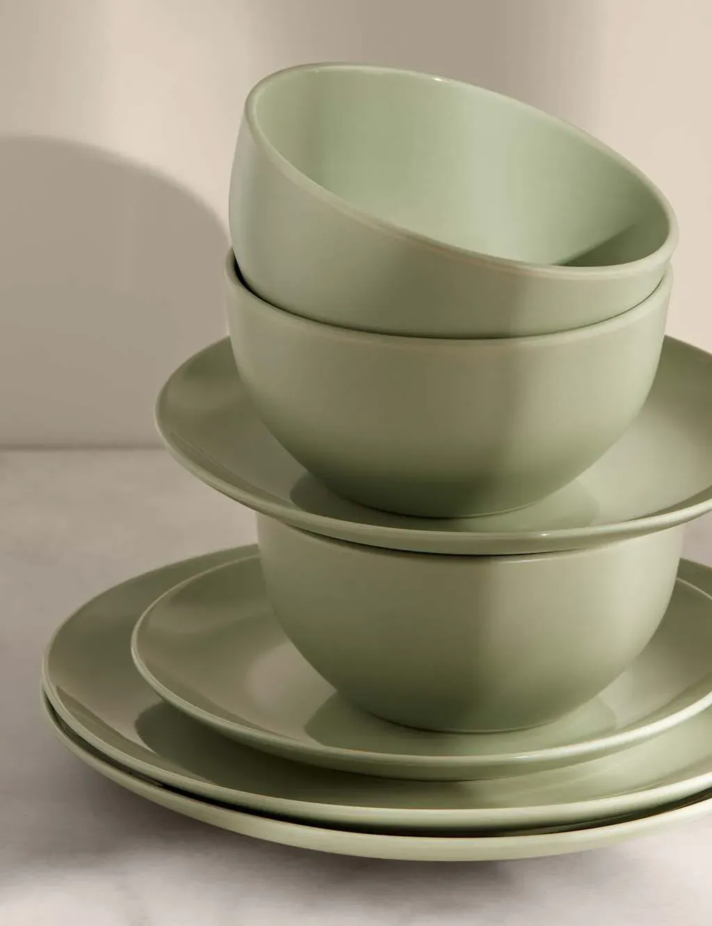 12-Piece Dinner Set - Sage, Stoneware image