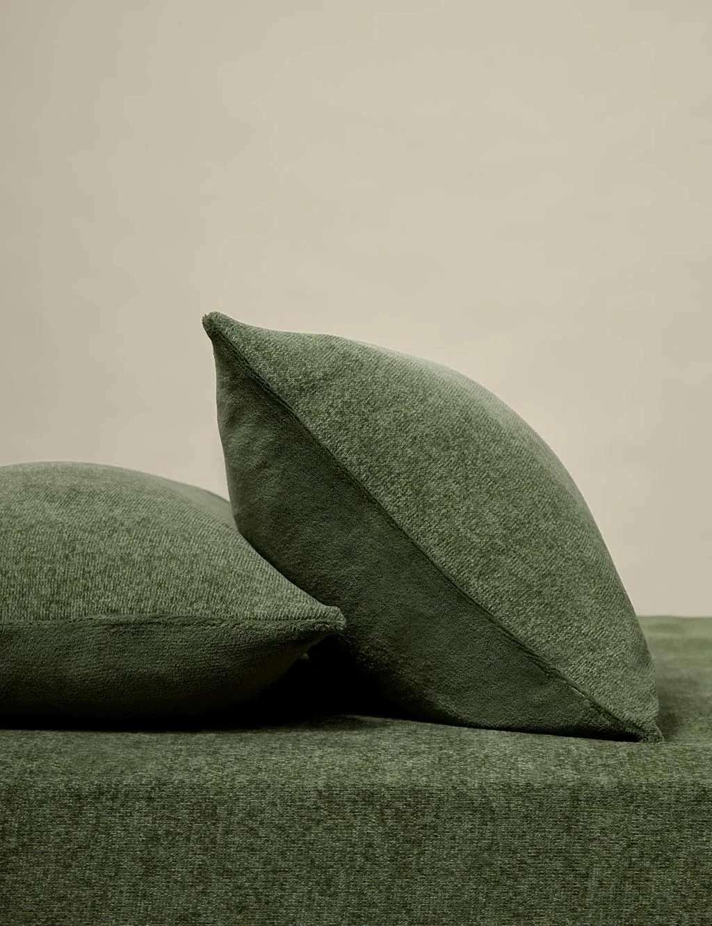 2 Pack Chenille Pillowcases - Forest Green, Chenille