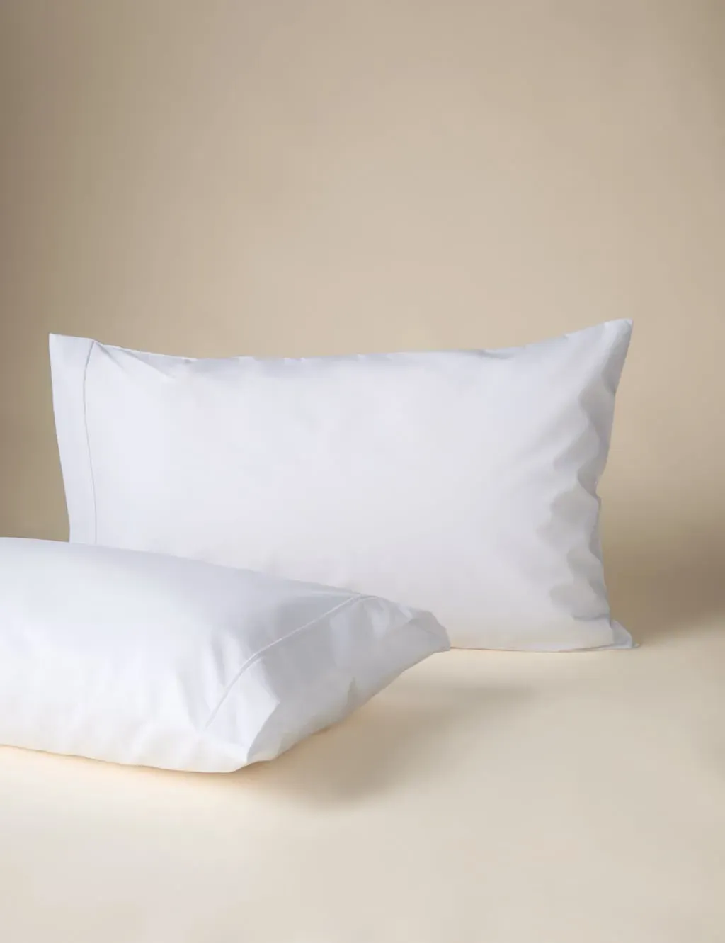 2 Pack King Size Egyptian Cotton Pillowcases - Ice White, Cotton